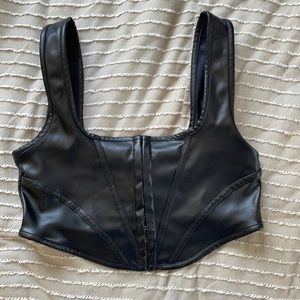 Motel Rocks leather corset top